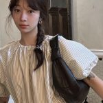 MBH Lambskin French Niche Slouchy Horn Underarm Shoulder Bag
