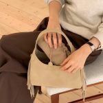 MBH Matte Leather Bohemian Tassel Tote Bag Large Capacity Shoulder Bag